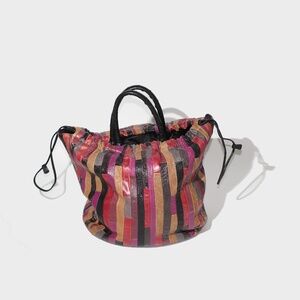 rare vintage miu miu leather patchwork tote - 2008